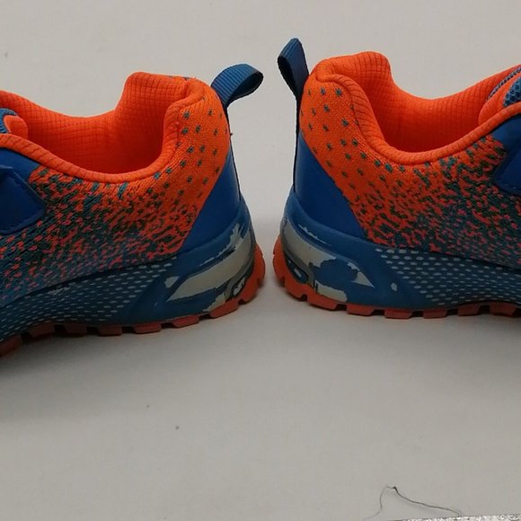 Ubfen Unisex Kids Lace Up Sneaker Blue Orange Round Toe Hook Loop EUR 32 - Picture 10 of 10